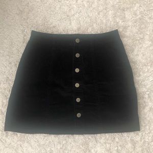 Black Velvet high waisted skirt